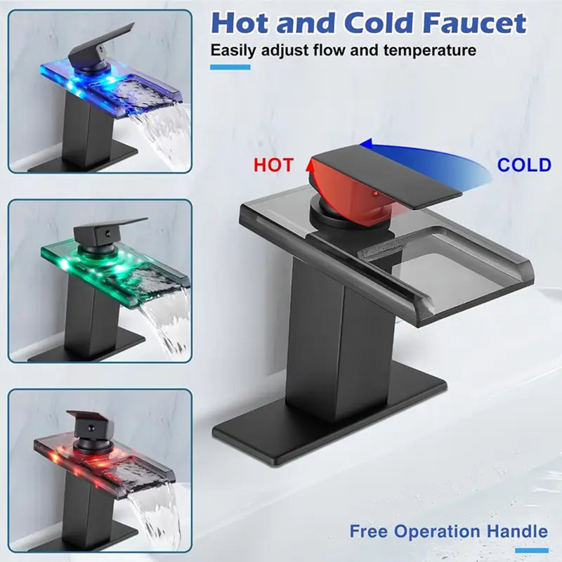 Single-Hole Single-handle Bathroom Faucet with Drain Assembly