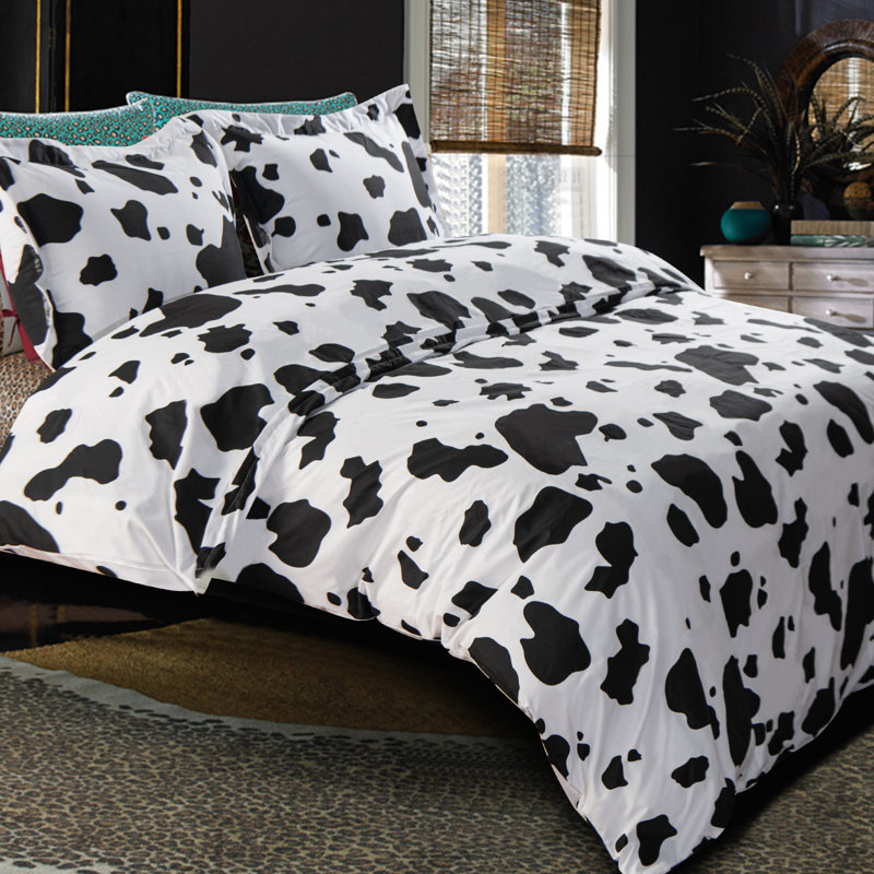 Ensemble de housse de couette 3 piÃ¨ces, ensemble de housse de couette avec liens, 100 % microfibre brossÃ©e avec liens - NTBAY