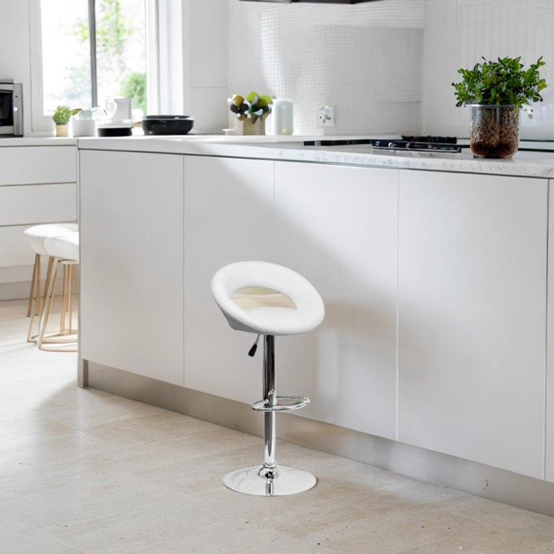 Tabouret réglable Rumaana, Blanc