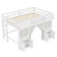 Lit mezzanine en bois massif avec tablettes et rideaux Kids-2034070682-2034070683