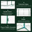 Mini serre Outsunny, structure froide Cloche imperméable, maison chaude portative L 7 pi x l 3 pi x H 2,5 pi, 4 portes à fermeture à glissière, vert