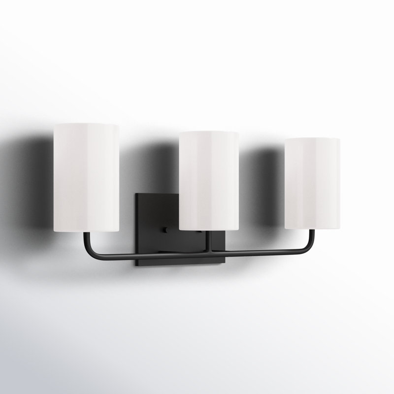 3 - Light Dimmable Vanity Light, Midnight Black, No