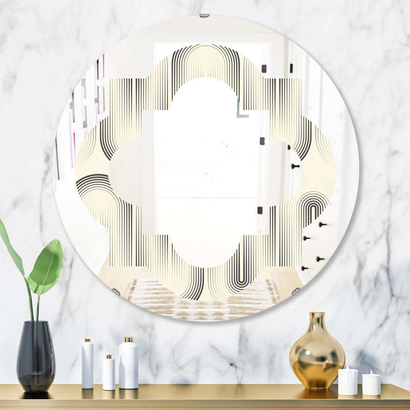 Miroir mural éclectique Quatrefoil, H 24 po x l 24 po