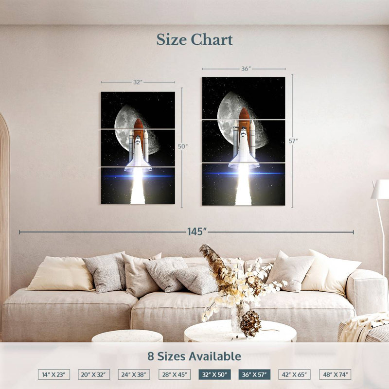 Oberle Space Shuttle Mission, 50" H x 32" W