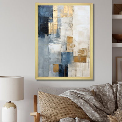 Beige and Gold Simple Winter Landscape - Print