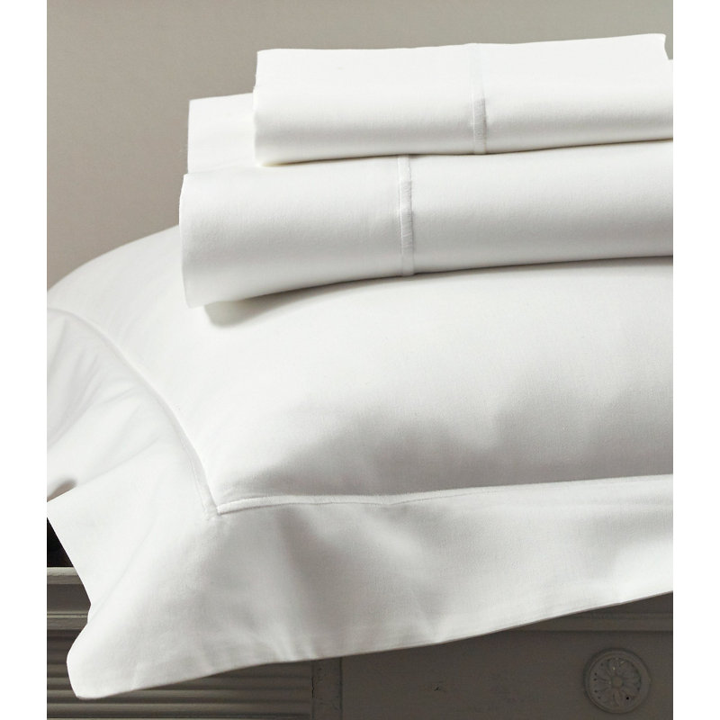 Soprano Egyptian Quality 100% Cotton Flat Sheet, King/Cal King Flat Sheet, White