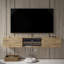 Meuble télé flottant Desmone pour téléviseur de 80 po ou moins, console média murale avec rangement, finition bois brun chêne-71337675-111925897