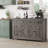 🚪 55" Farmhouse Console Table with Storage - Entryway Cabinet with Drawers & Adjustable Shelves for Hallway, Living Room-258338743
