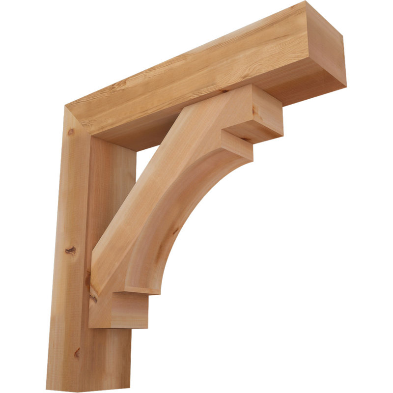 Support Merced Block avec support décalé, 34 x 34, Cèdre rouge occidental de l 7 1/2 po (lisse)