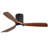 52" 3-blade Solid Wood Led Standard Ceiling Fan With Remote Control And Light Kit Smart App Remote Control-1721536698