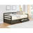 Grey 2-Drawer Daybed With Extension Trundle