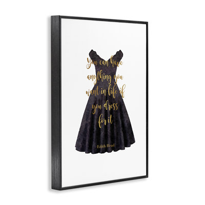 Dress The Part Fashion Quote Framed Giclee, design by Amanda Greenwood