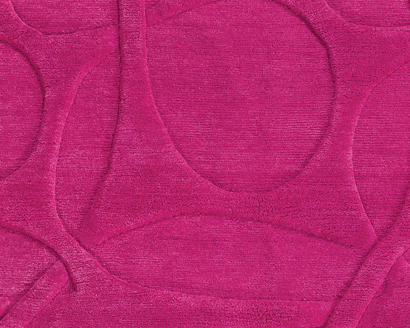 Molecular Wool Area Rug in Pink, Rectangle 9' x 12'