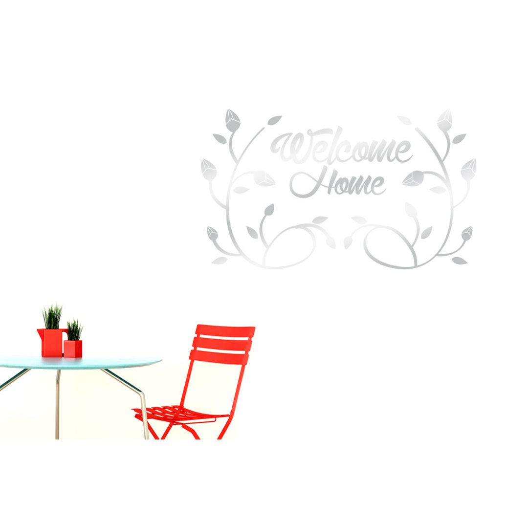 Welcome Home Flower And Vines Wall Sticker