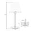 Square Stick Antique Brass Metal Bedside Table Lamp 