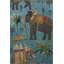 Turquoise-Themed Tropical Design Elephant Patterned Creative Modern Decorative Rug-1056899739