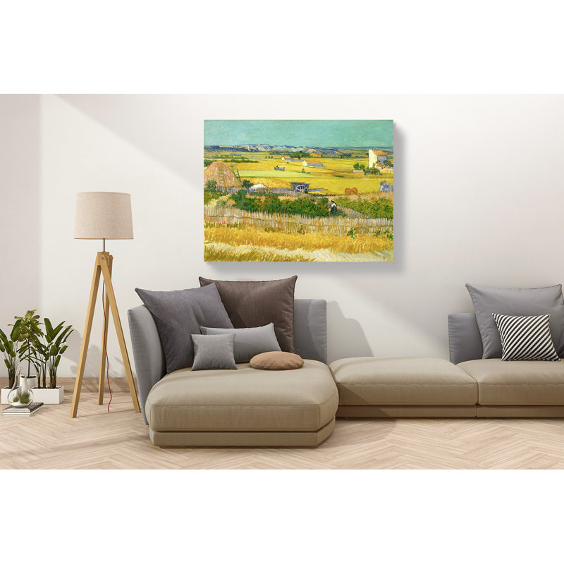 Harvest by Vincent Van Gogh - Wrapped Canvas Print, 70cm H x 100cm W x 4cm D