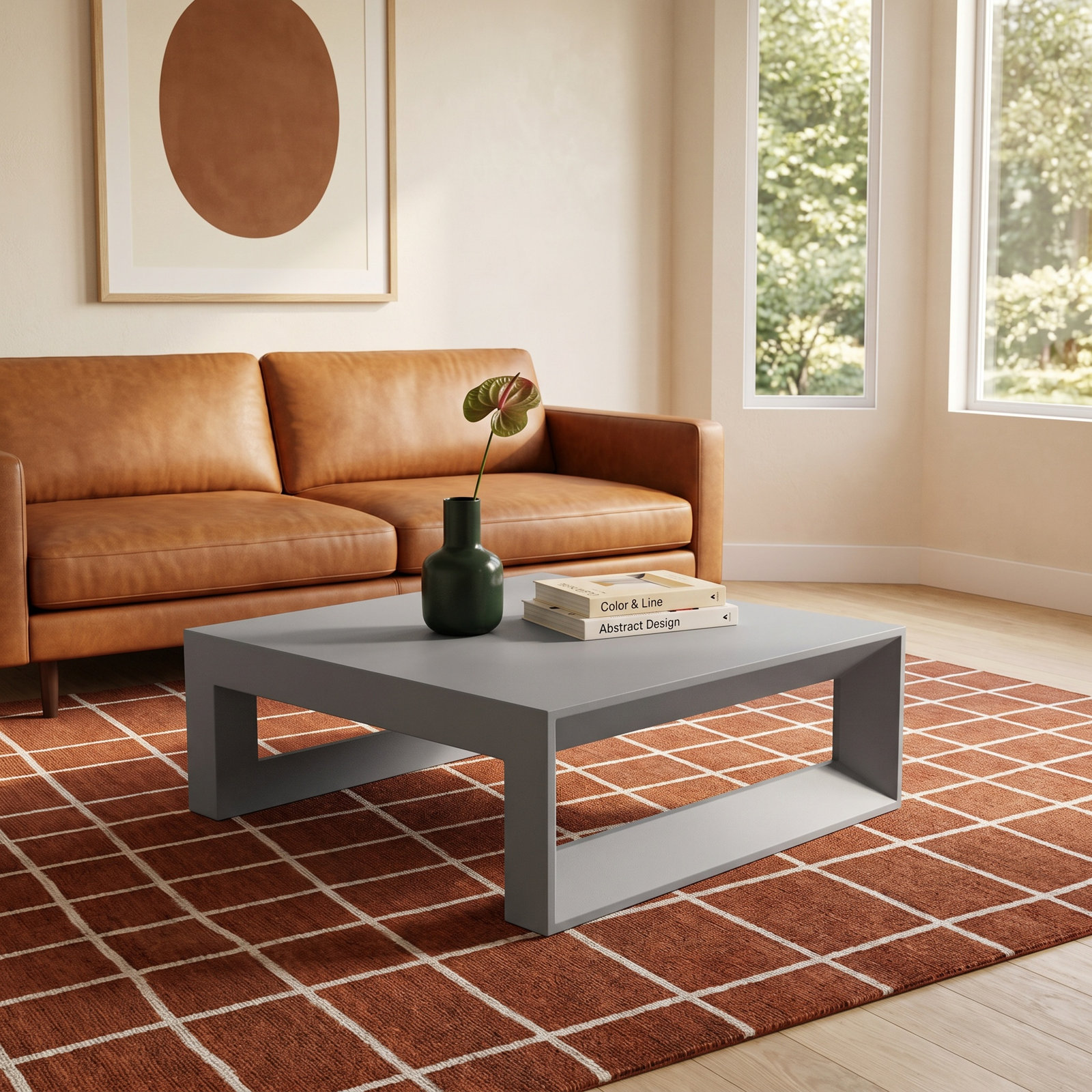 Frame 24" Coffee Table, Steel