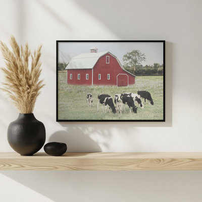 «Grazing Cows» par Lori Deiter, reproduction d'art