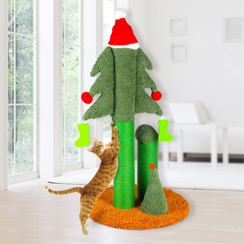 Grand griffoir pour chat avec 3 poteaux