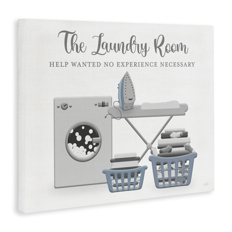 Art mural sur toile Laundry Laundry Wanted, par Natalie Carpentieri, H 16 po x l 20 po