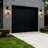 26 In. 3-Light Black Outdoor Hardwired Wall Lantern Sconce With Clear Glass Shade