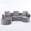 Canapé modulaire en tissu Corduroy avec méridienne en L, canapé-lit modulaire Cloud-758925921