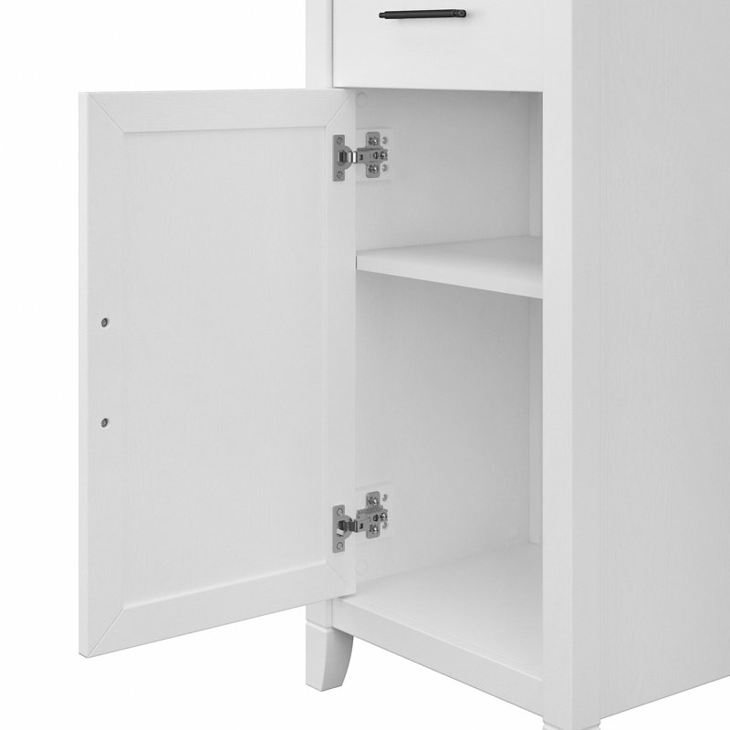 Huckins Freestanding Linen Cabinet, White Ash