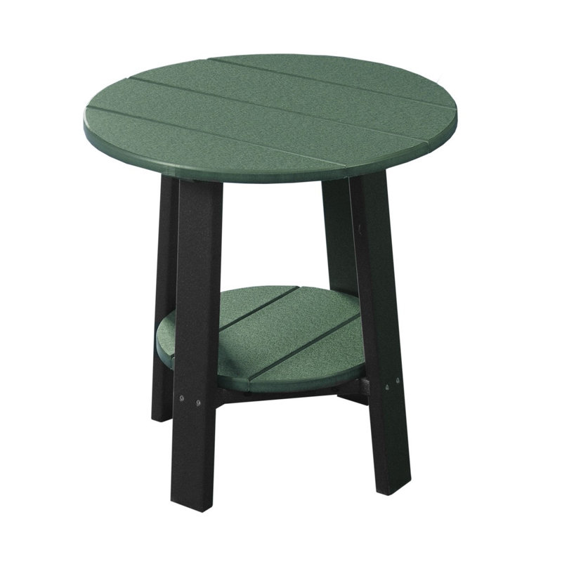 Table d’appoint en plastique Azhineh, Noir, Vert