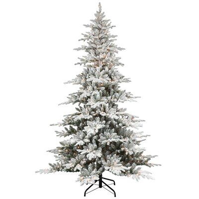 7'6"" H Green Realistic Artificial Pine Frosted Christmas Tree with 500 Lights -  The Holiday Aisle®, 29FDFD415EB740DBB693FCBFB96F6BF1