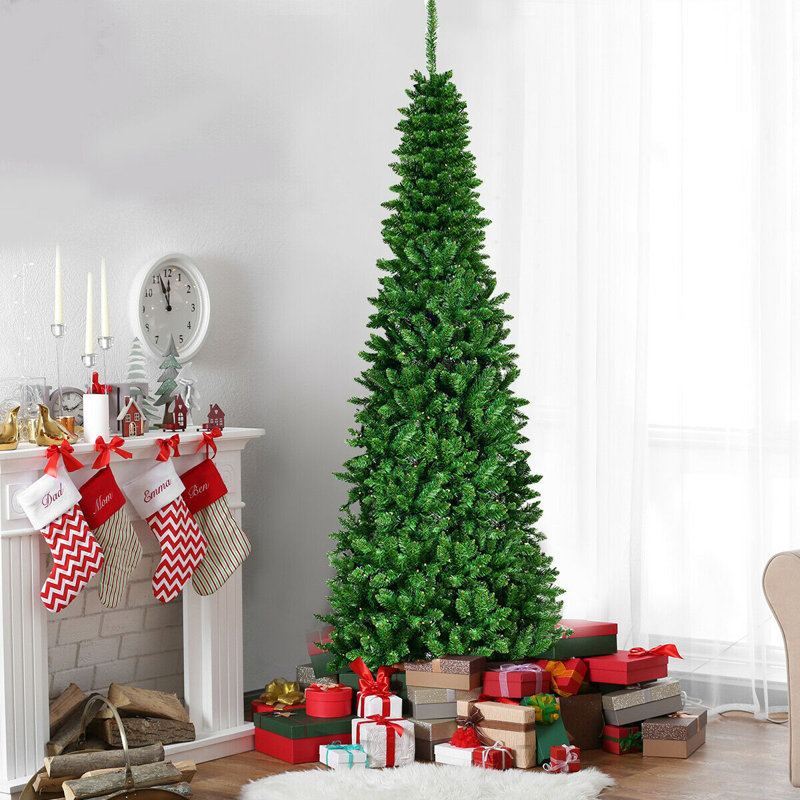 Arbre de noël artificiel pin vert, H 7,5 pi
