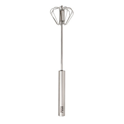 Tovolo 12-Inch Hand Push Semi-Automatic Whisk in Stainless Steel for Eggs and Cream