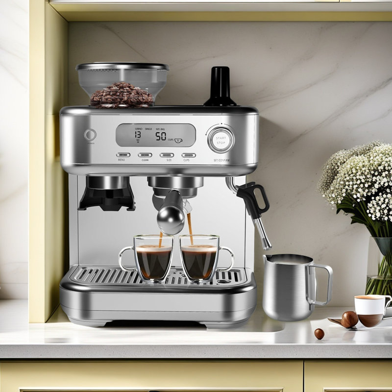 Cafetière espresso, cafetière espresso professionnelle avec moulin intégré
