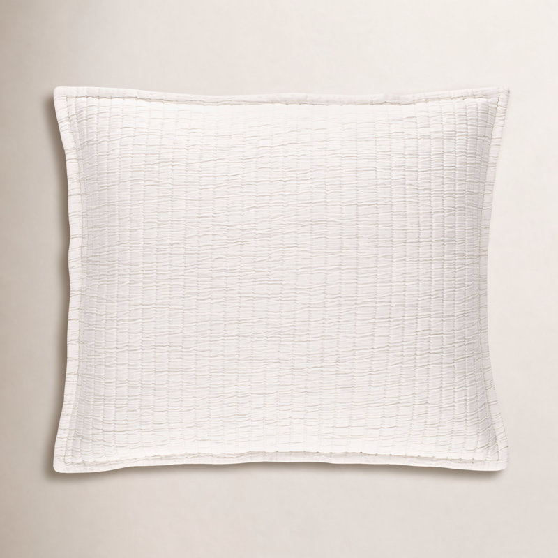 Boyfriend Matelasse Sham, Euro, Ivory