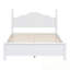 Lit plateforme double en bois avec pieds robustes-250126595