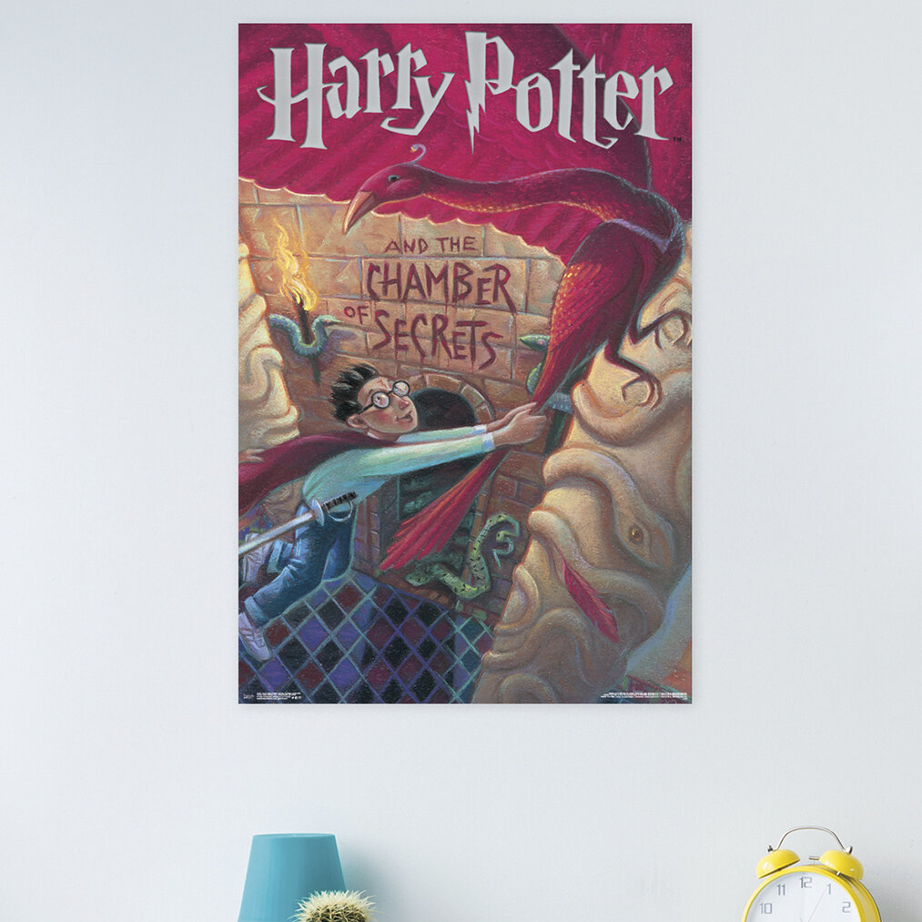 Harry Potter and the Chamber of Secrets - International One Sheet Wall  Poster, 22.375 x 34, Framed