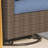 Swivel Patio Chair with Cushions and side table-1169471400