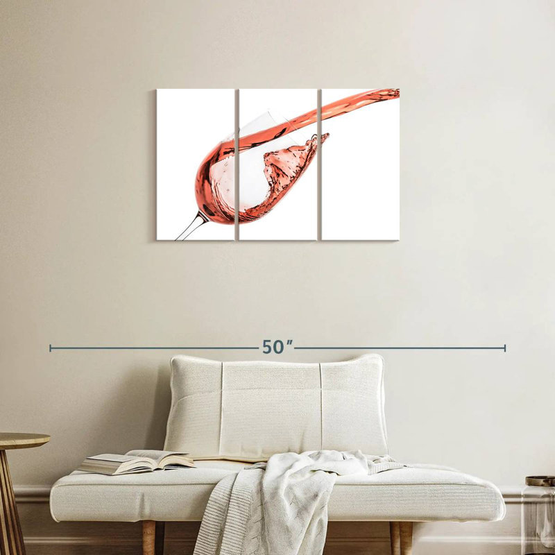 Yarlin Swirling Rose Wine, 20" H x 33" W