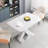 Rectangle Dining Table, Stretchable, Table Top+MDF X-Shape Table Leg With Metal Base