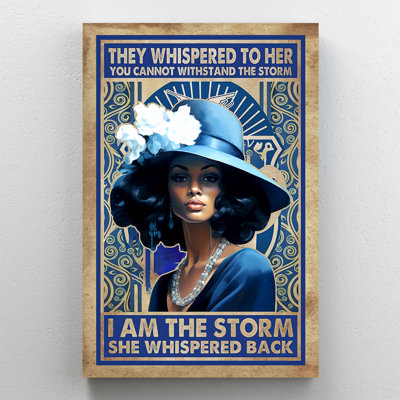 Art mural en toile I Am The Storm