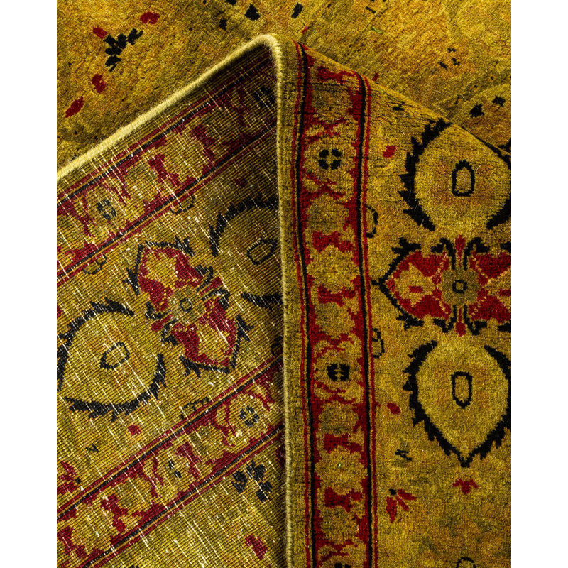 Tapis noué à la main Mazarine, unique en son genre - doré