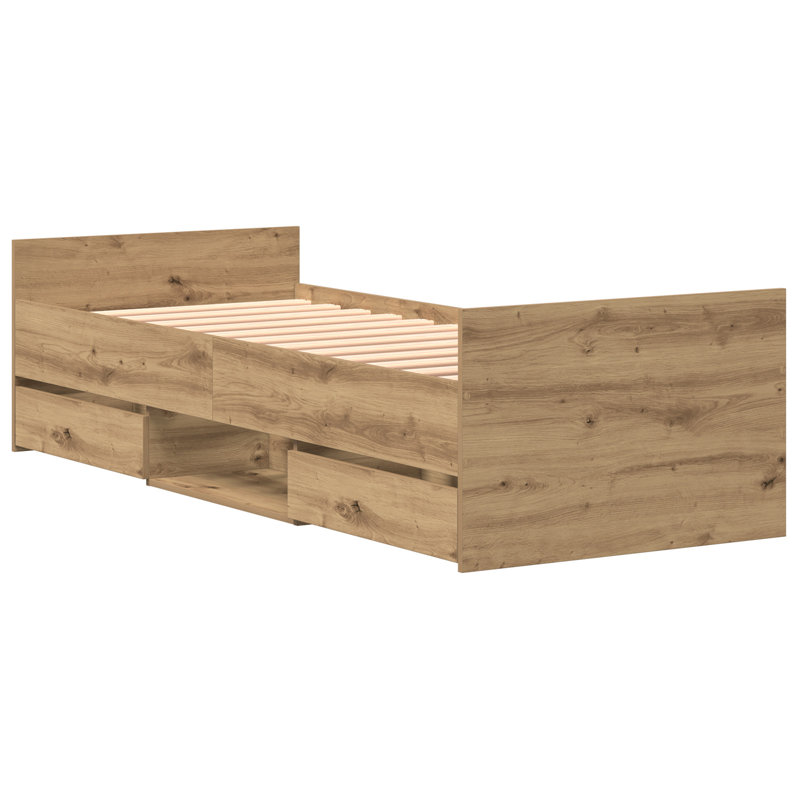 Bed, Artisan Oak, 78 x 193 cm