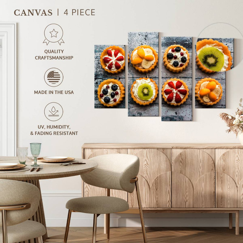 Tartelettes aux fruits Yarlin, H 54 po x l 84 po