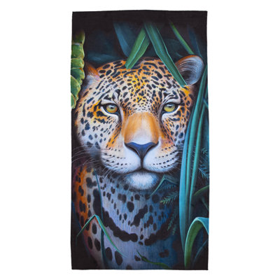 Jungle Leopard Beach Towel, 30 x 60 inches