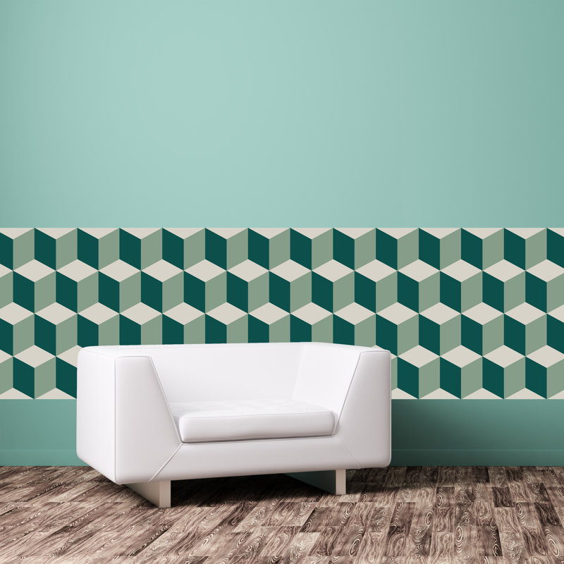 Décalcomanie murale cubes 3d