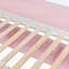 Lit superposé simple au-dessus de double avec escalier à rayures et tablettes latérales, rose, peu encombrant et élégant-133490562-133490564