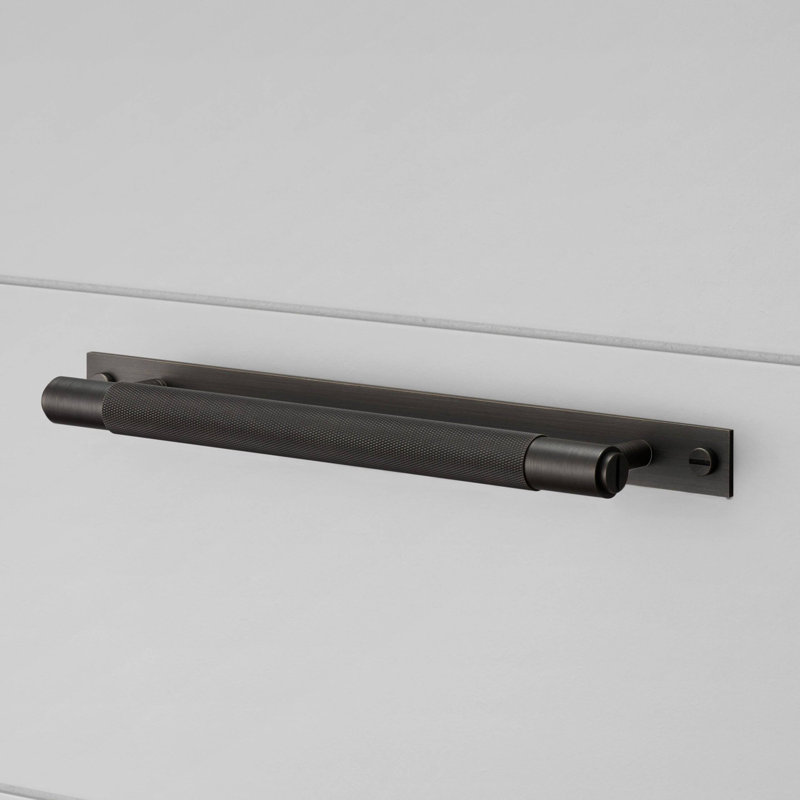 Pull Bar / Plate / Cross, 12 4/5", Smoked Bronze