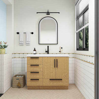 Carla Freestanding Bathroom Vanity with Left Side Drawers