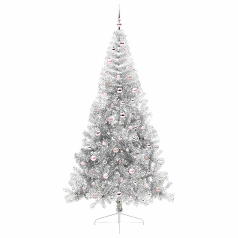  Artificial Pre-lit Christmas Tree PET, 7.87' H, Pink