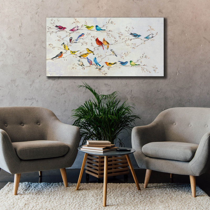 «Winston Porter» par Julia Purinton, art mural sur toile «A Little Bird Told Me», H 30 po x l 60 po x P 1,5 po